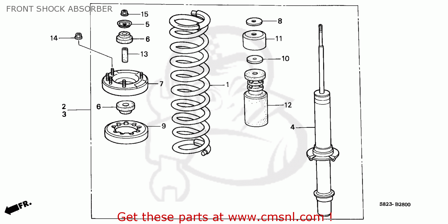 51605S80A04: Damper Unit,fr Honda - buy the 51605-S80-A04 at CMSNL