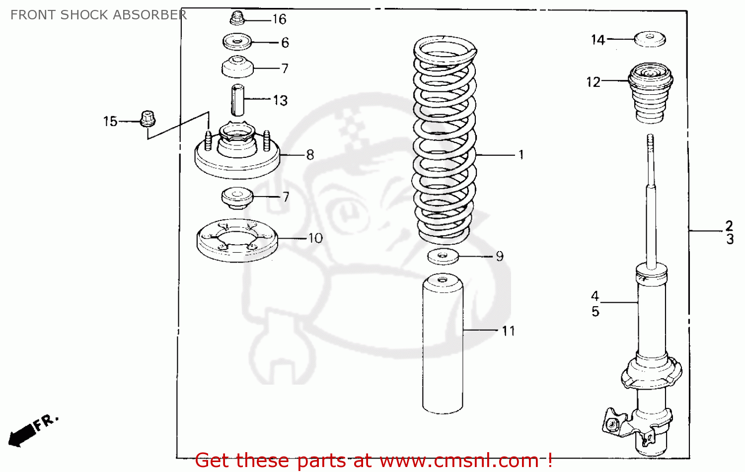 51601SR0A53: Damper Assy,r Fr Honda - buy the 51601-SR0-A53 at CMSNL