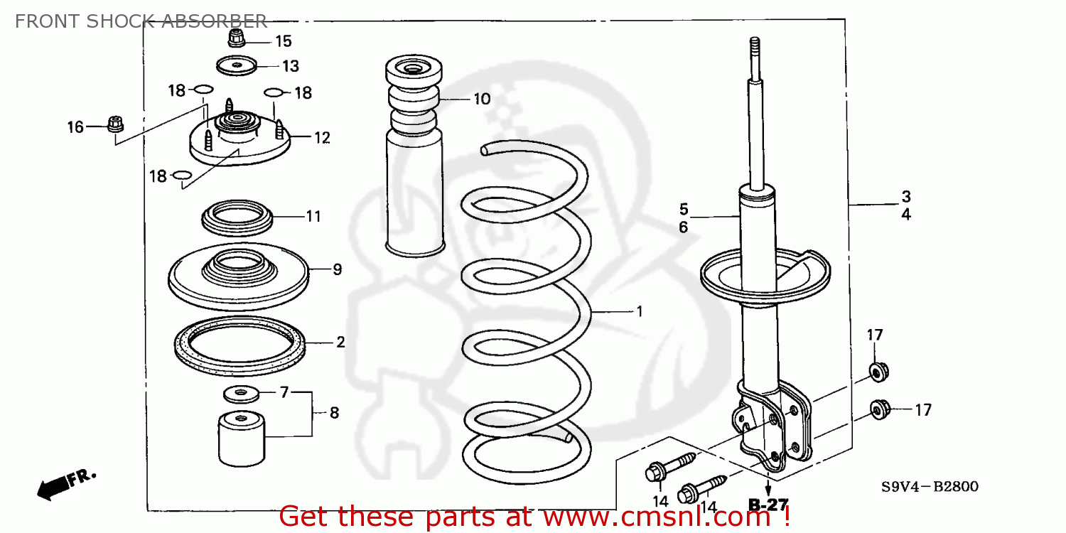 51722S3VA01: Rubber,bump Stop Honda - buy the 51722-S3V-A01 at CMSNL