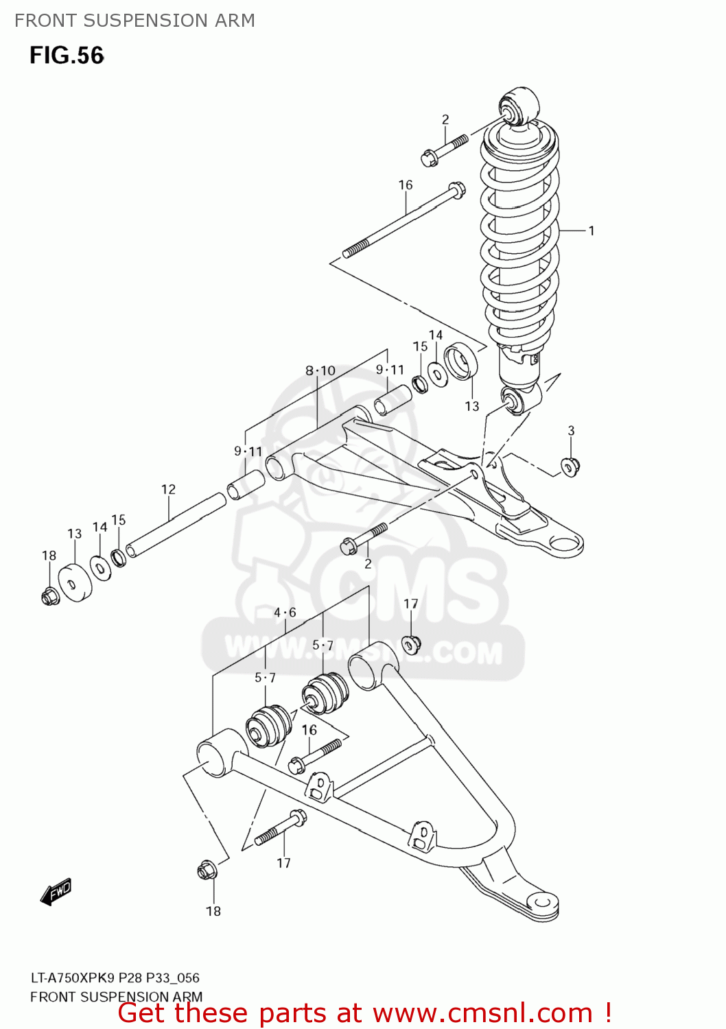 5243031840: Arm Set,suspension Upr,r Suzuki - buy the 52430-31840 at CMSNL