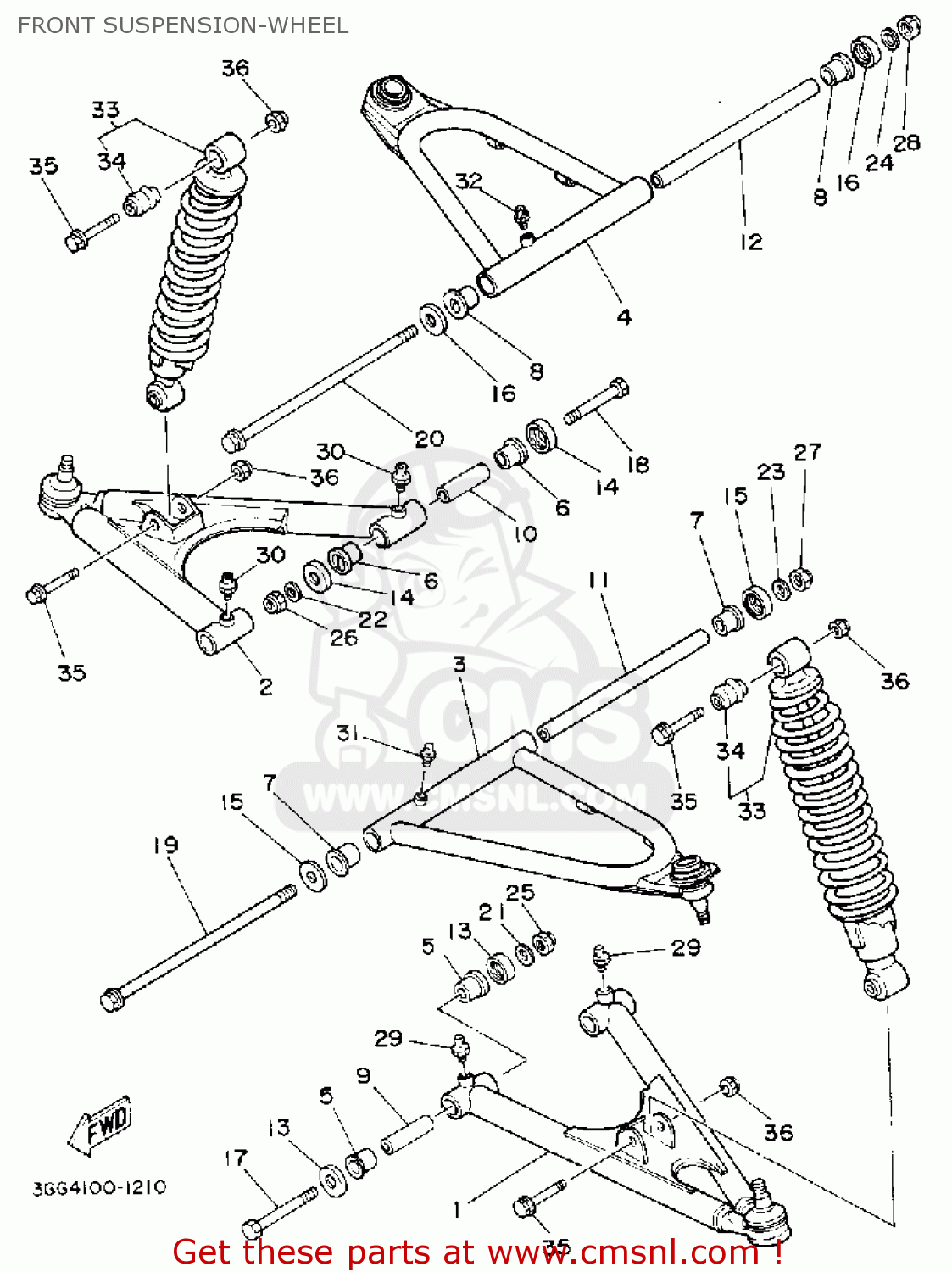 2GU235700035: Front Lower Arm Comp.(left) Yamaha - buy the 2GU-23570-00 ...