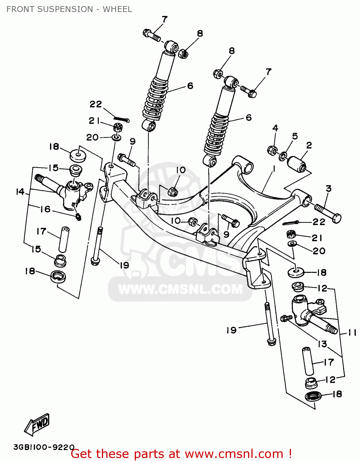 2HX233500033: Shock Absorber Ass Yamaha - buy the 2HX-23350-00-33 at CMSNL