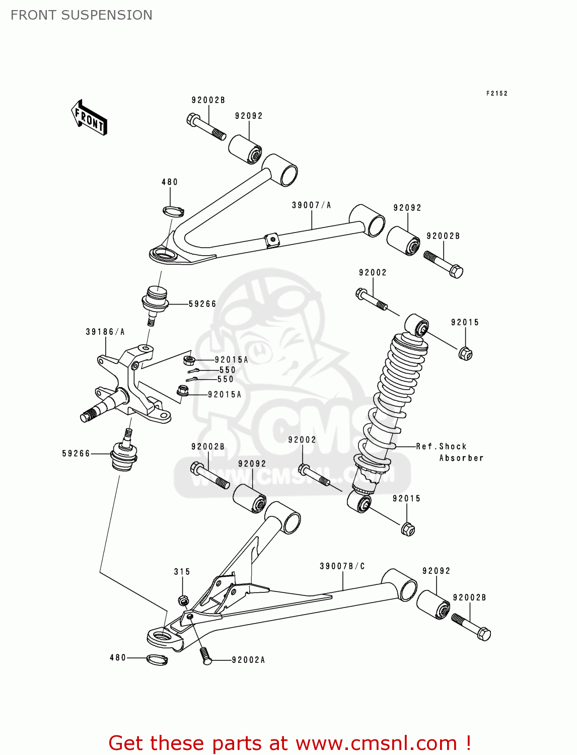 391861083: Knuckle,lh Kawasaki - buy the 39186-1083 at CMSNL