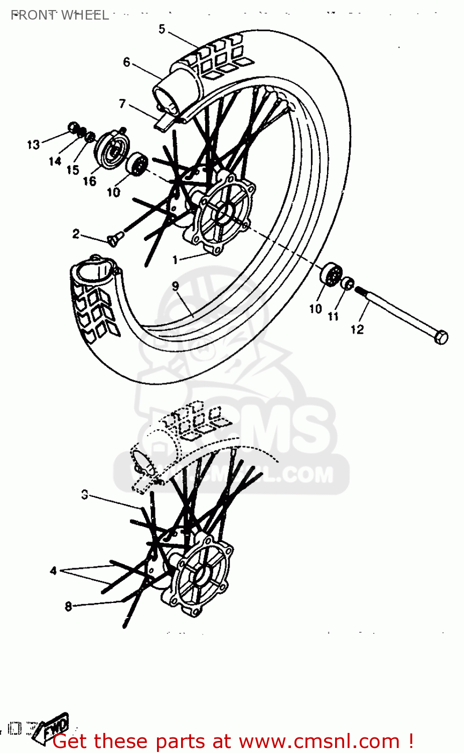 5BKF511100 Hub, Front Yamaha buy the 5BKF511100 at CMSNL