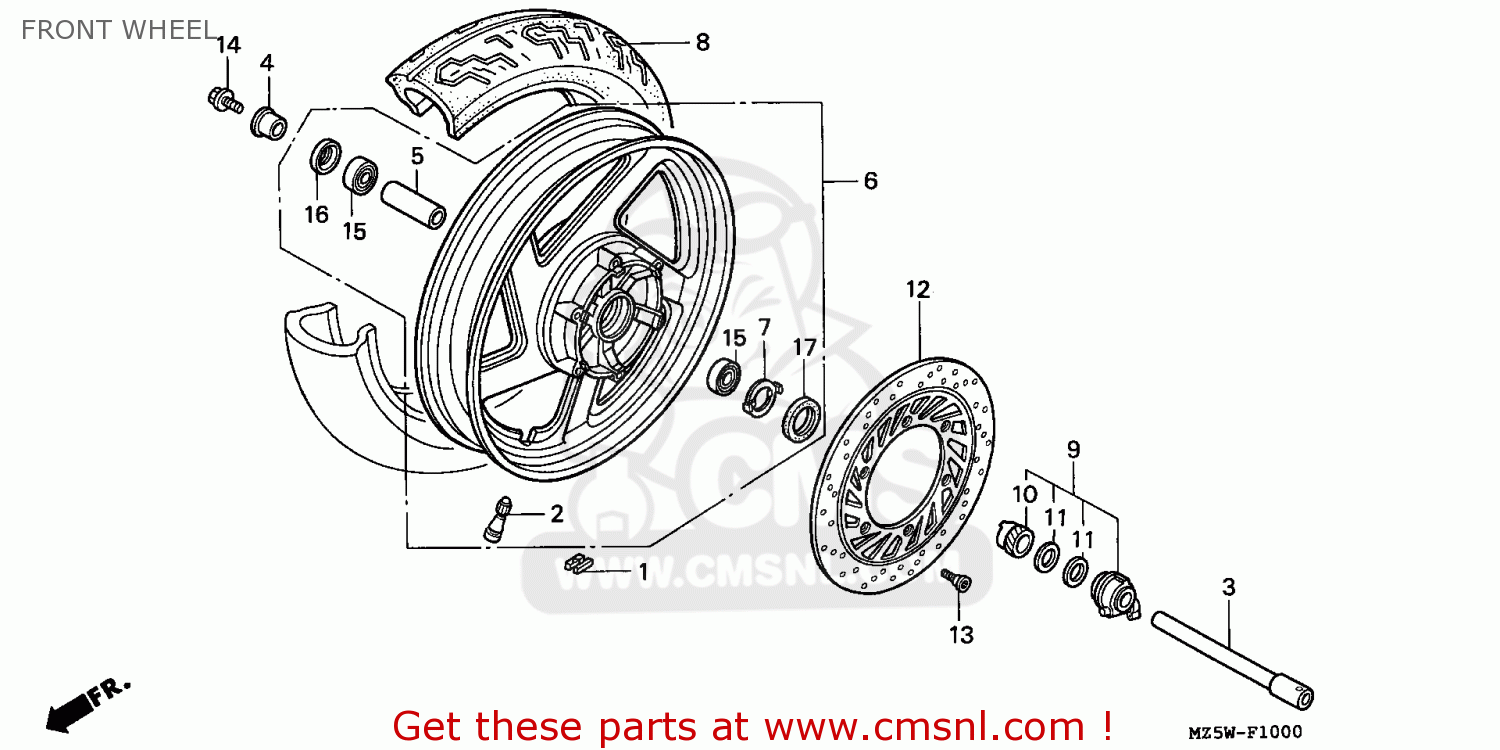 Honda WHEEL SUB ASSY,FR 44650MZ5E00 Honda WHEEL SUB ASSY,FR 44650MZ5E00