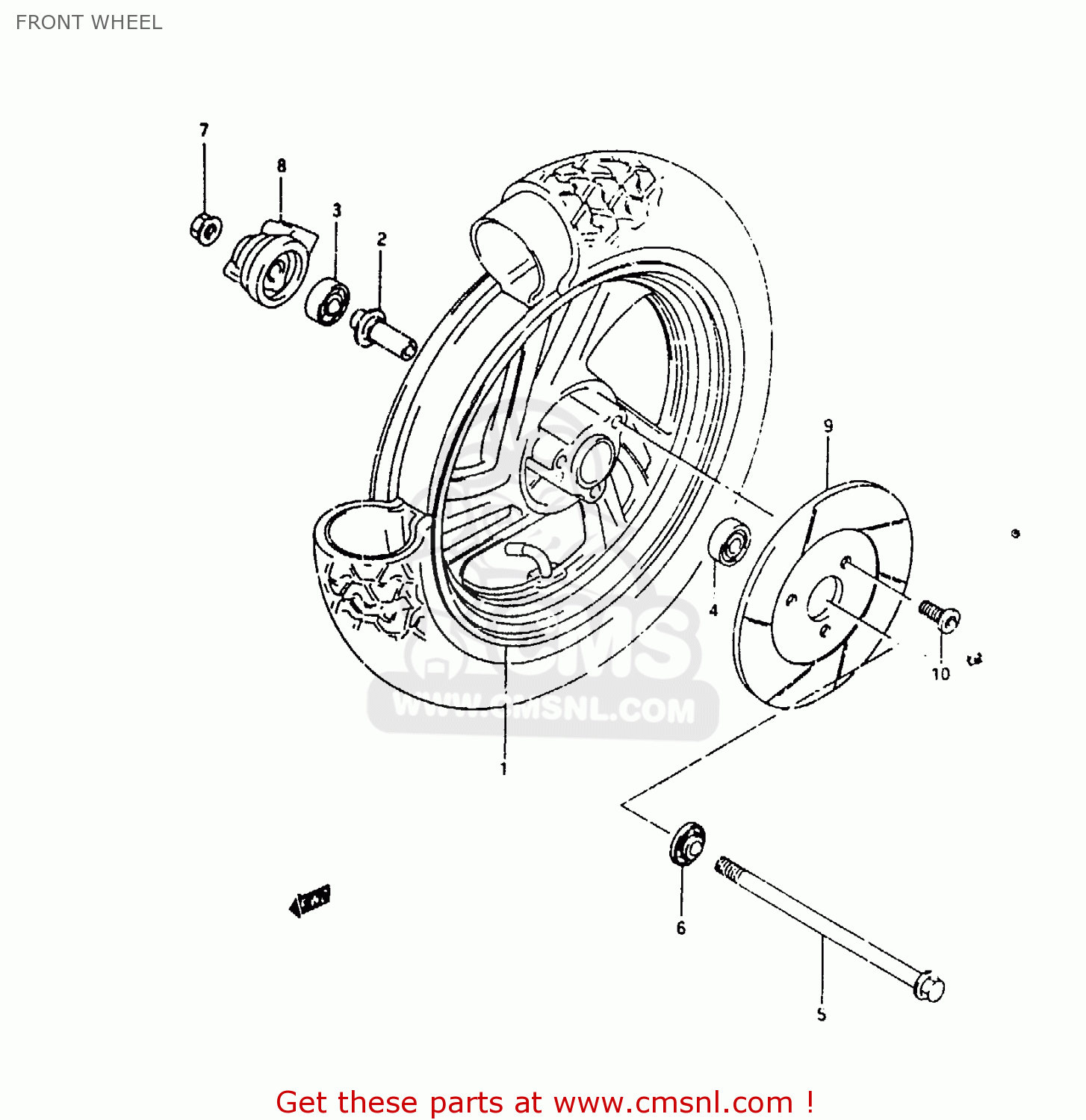 5471109EB0: Axle,front Suzuki - buy the 54711-09EB0 at CMSNL