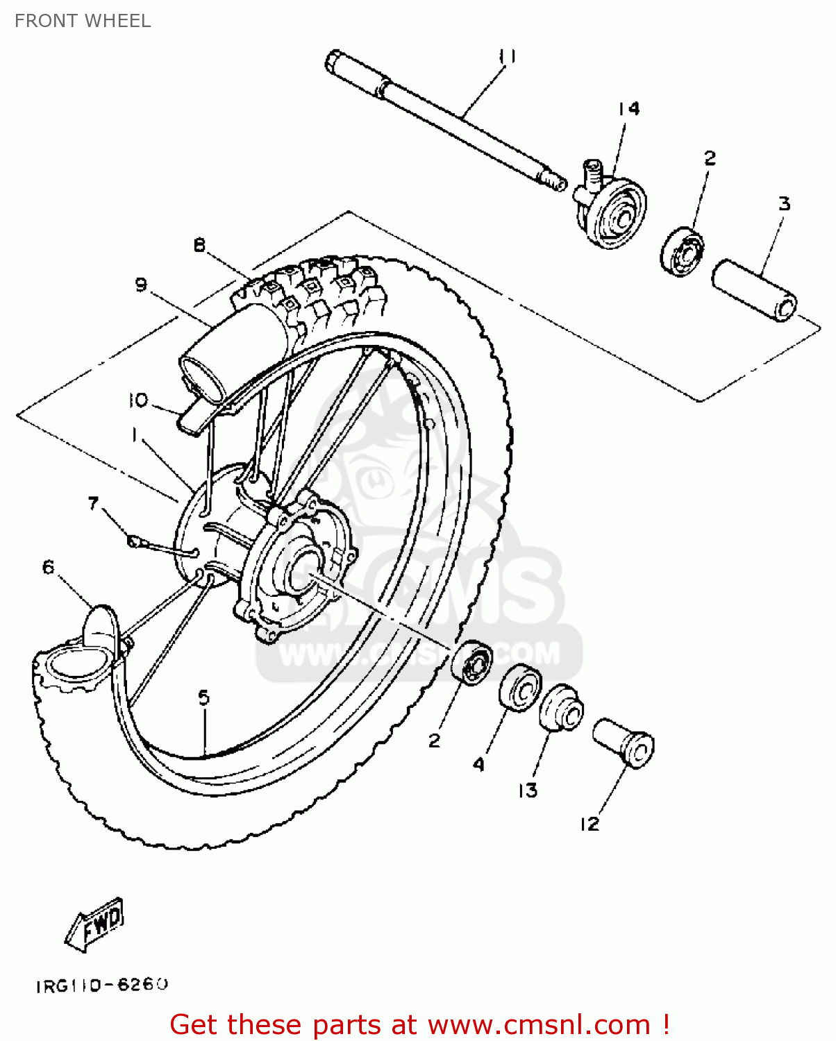 55U2518101 Axle, Wheel Yamaha buy the 55U2518101 at CMSNL