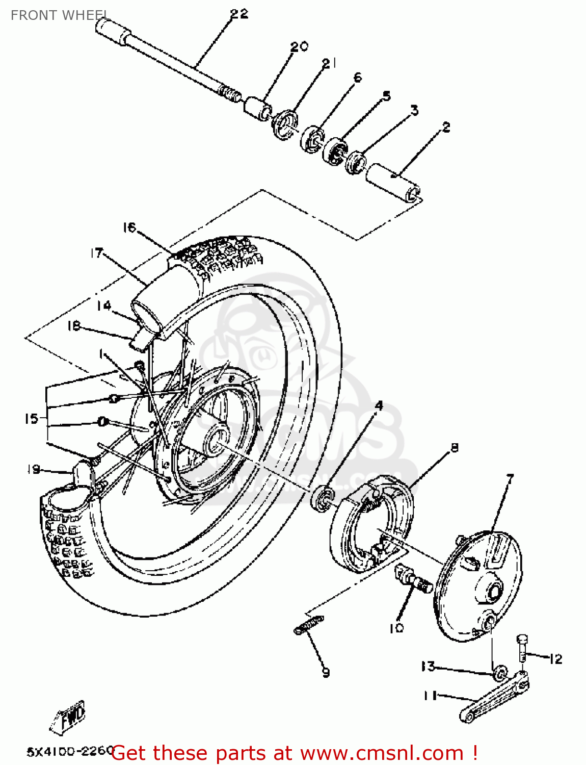 RIM (5X6) for YZ465 COMPETITION 1981 (B) USA - order at CMSNL