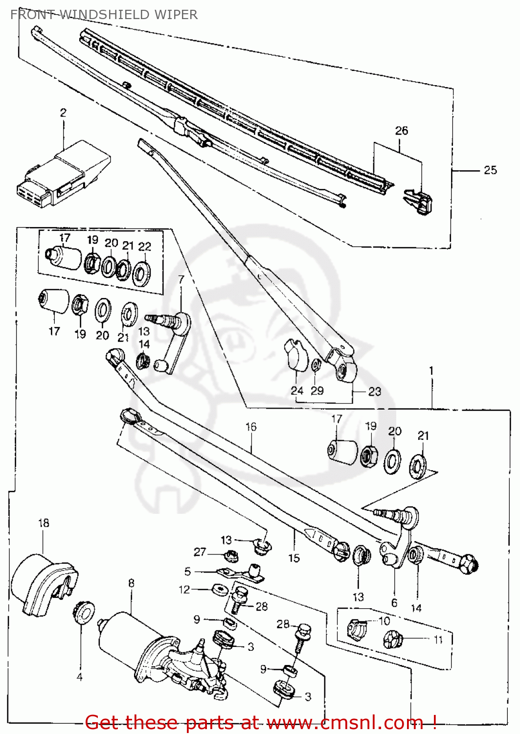 38410SA0604 Wiper Motor Honda buy the 38410SA0604 at CMSNL