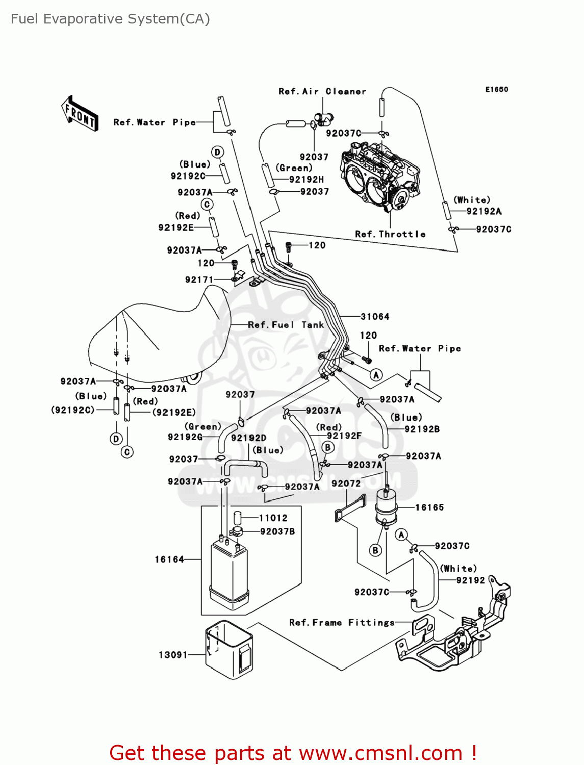 921920566 Tube,canisterpipe,gr Kawasaki buy the 921920566 at CMSNL