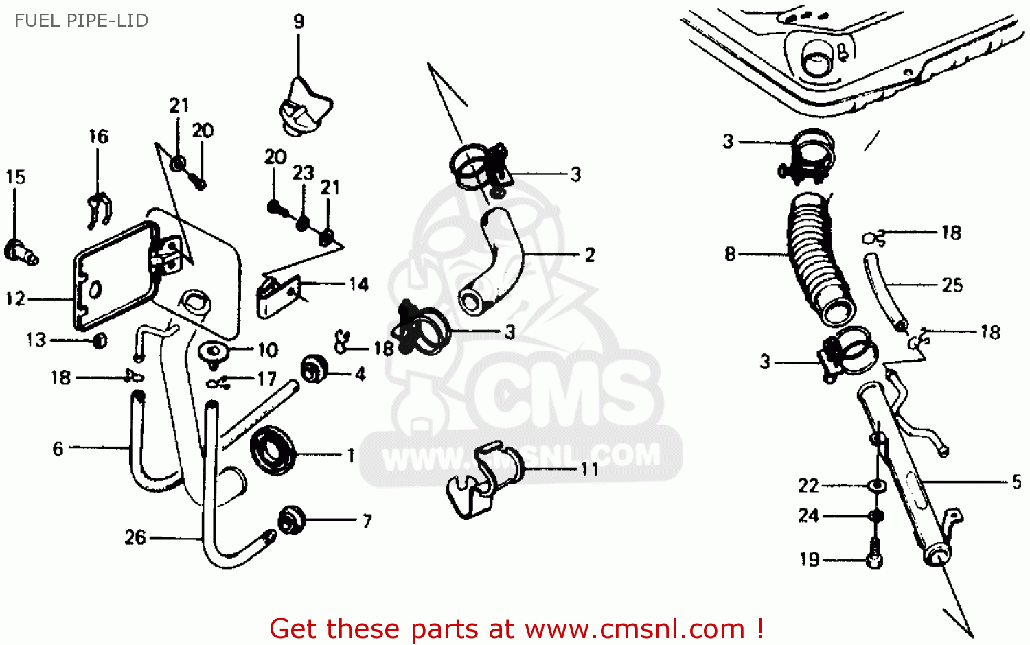 17655663305: Pipe B, Fuel Filler Honda - Buy The 17655-663-305 At CMSNL