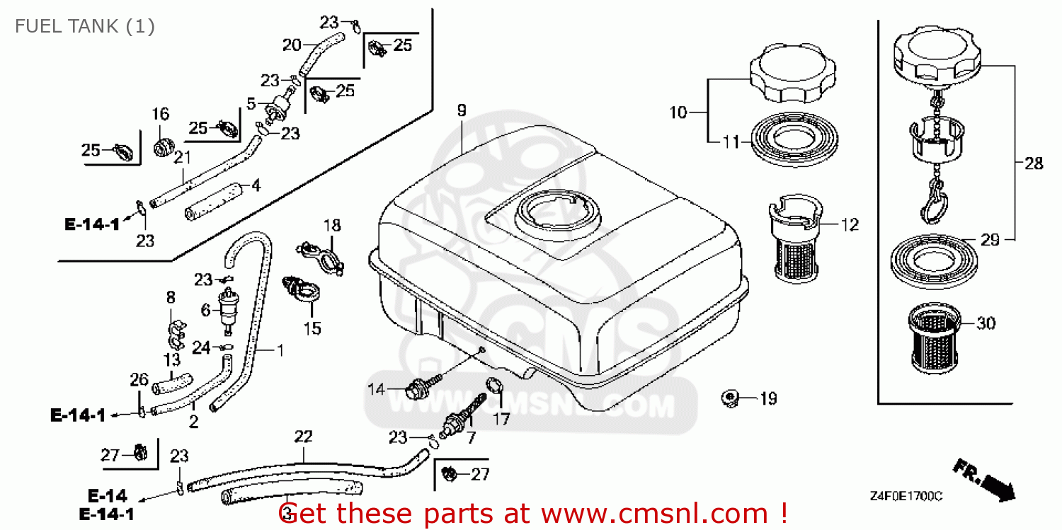 17672Z4H000: Filter,fuel Honda - buy the 17672-Z4H-000 at CMSNL