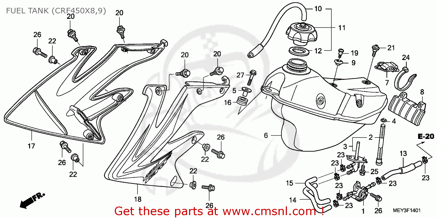 Crf450x store fuel tank