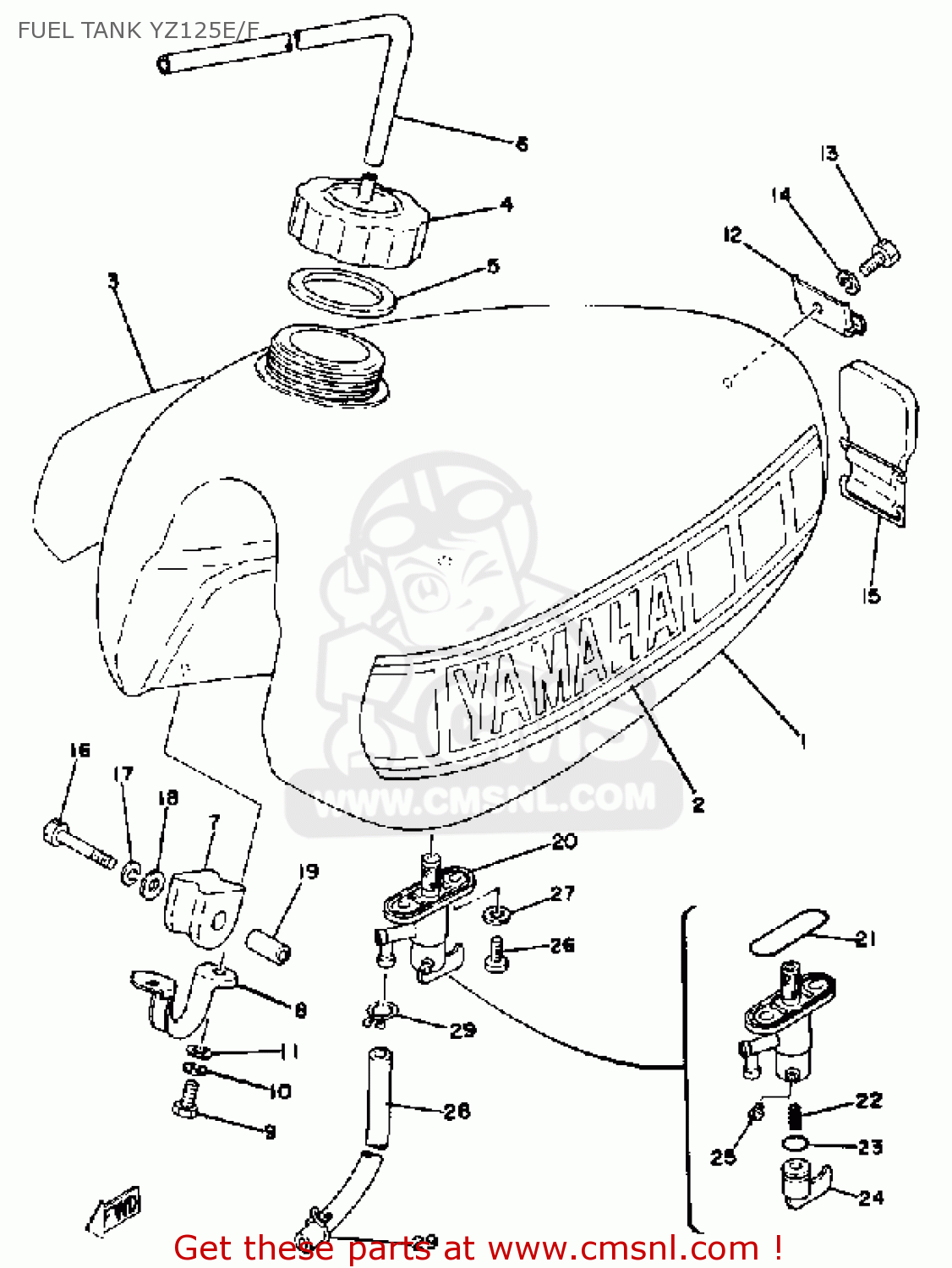 1W12424400 Graphic, Fuel Tank Left Yamaha buy the 1W12424400 at CMSNL