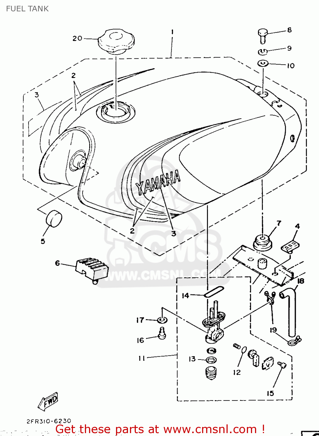 5g024110t007: Fuel Tank Comp. Yamaha - Buy The 5g0-24110-t0-07 At Cmsnl