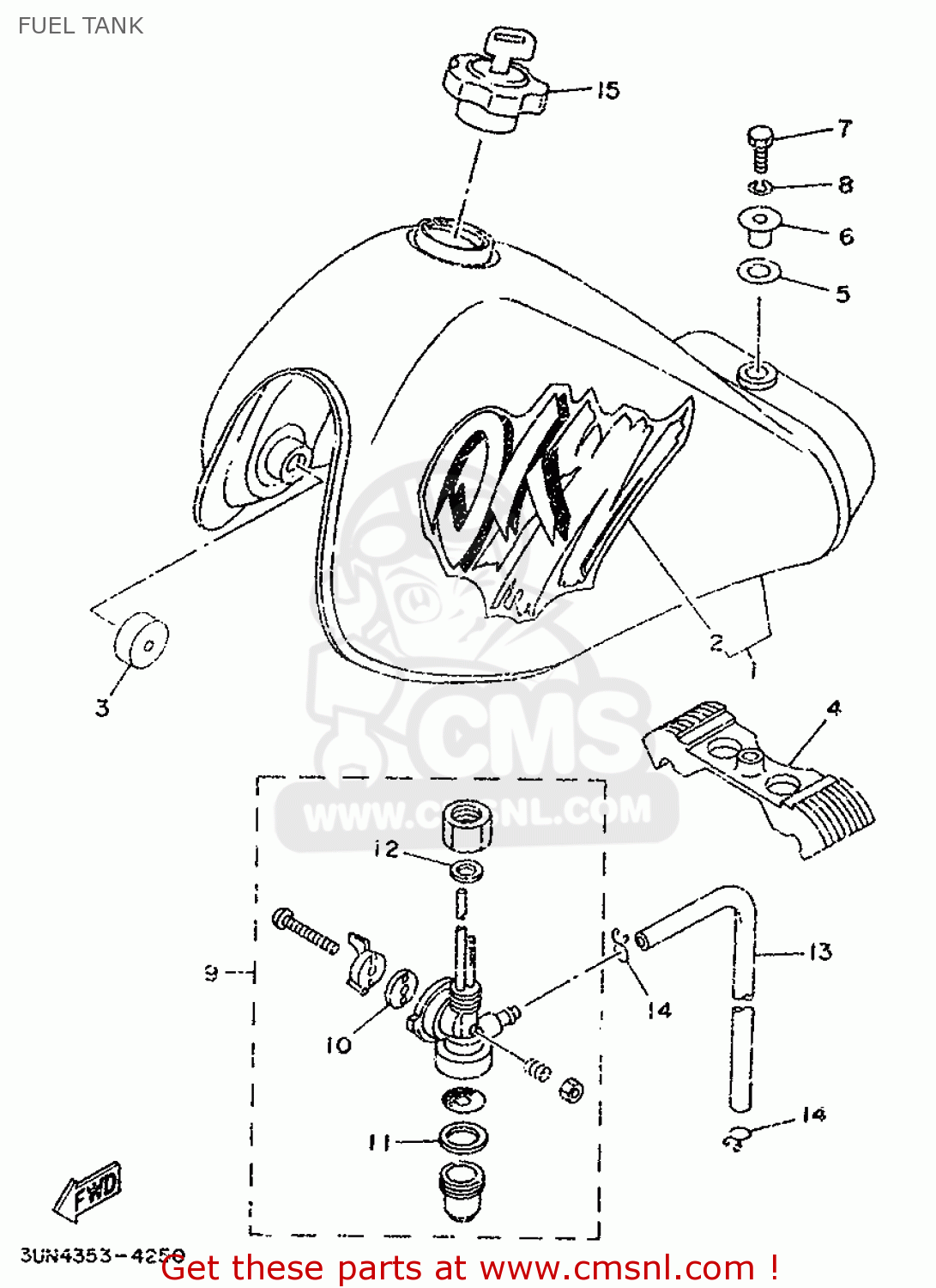 17W241102001: Fuel Tank Comp. Yamaha - buy the 17W-24110-20-01 at CMSNL