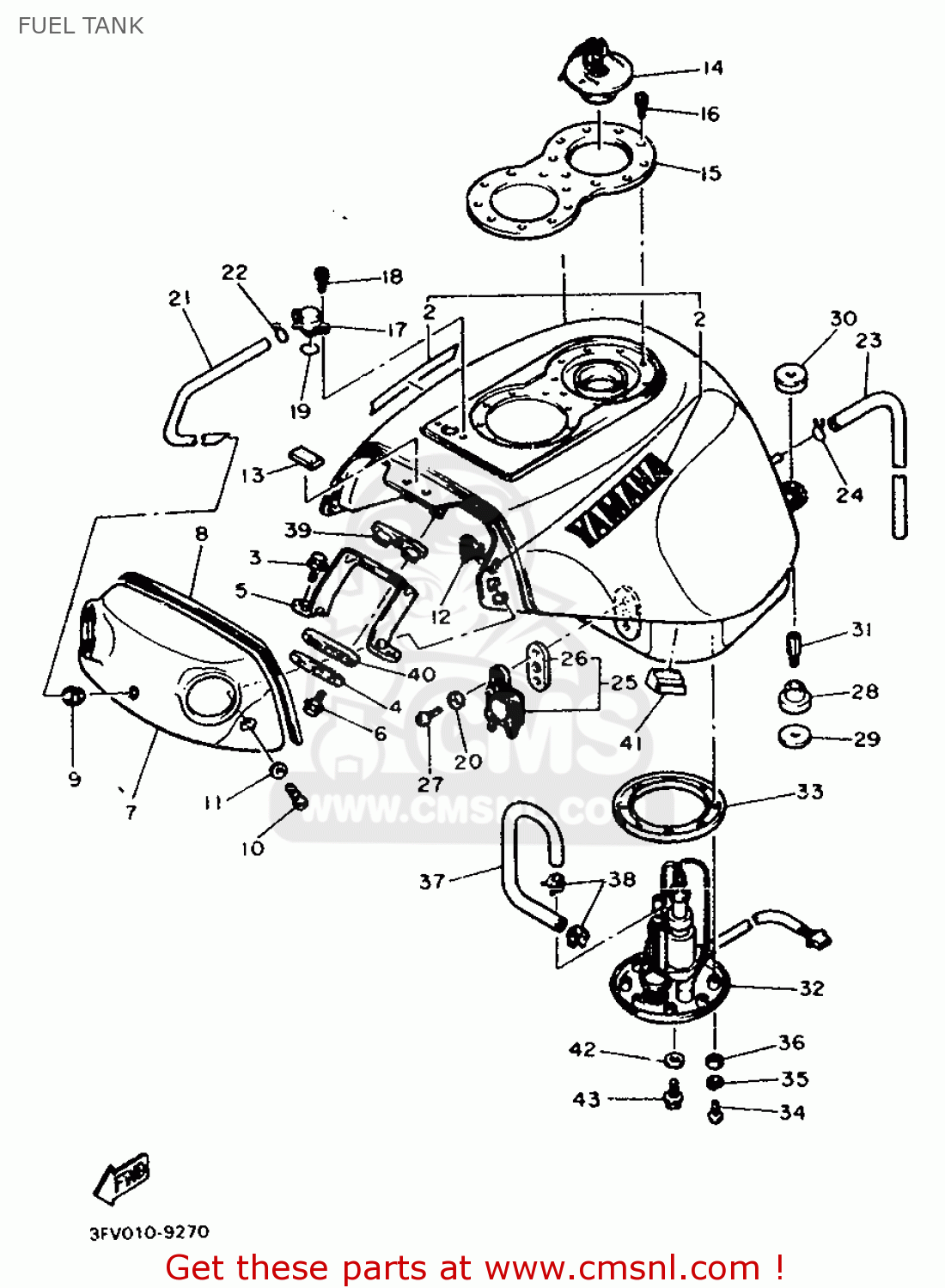 3FV1391000: Fuel Pump Assy Yamaha - buy the 3FV-13910-00 at CMSNL