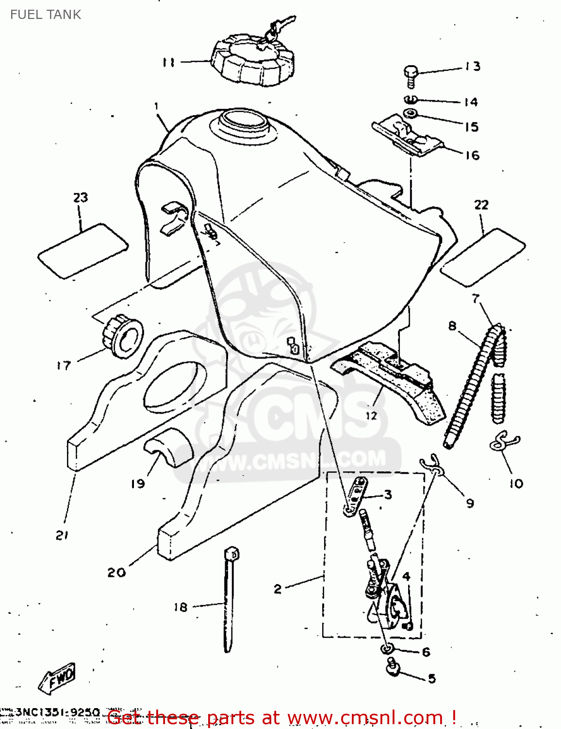 3NCF41100013: Fuel Tank Comp. Yamaha - buy the 3NC-F4110-00-13 at CMSNL