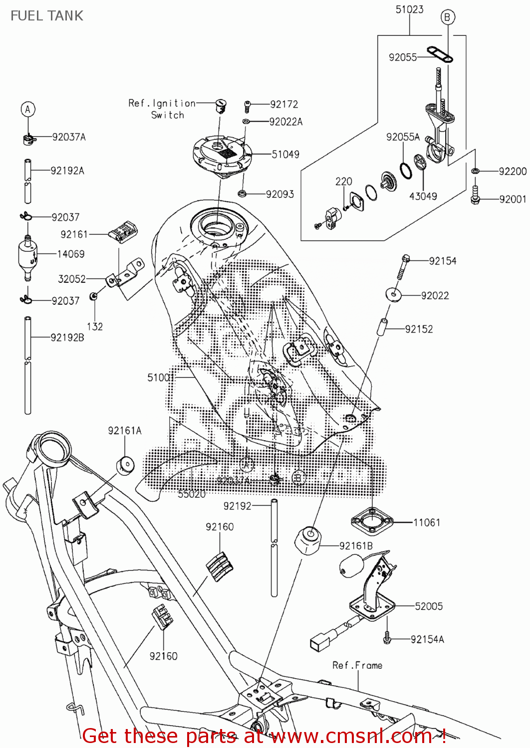 510230037: Tap-assy,fuel Kawasaki - buy the 51023-0037 at CMSNL