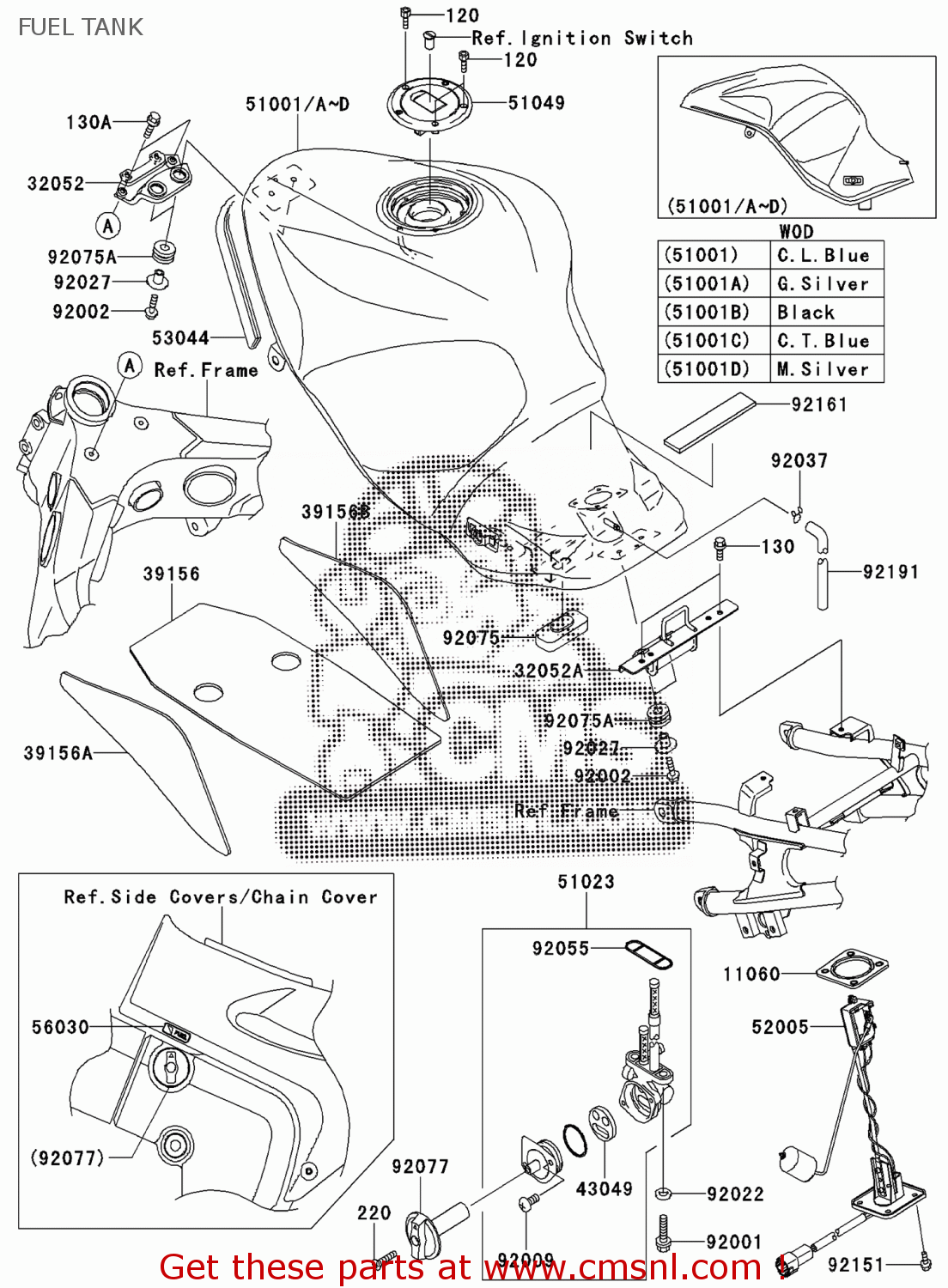 Kawasaki TANK-COMP-FUEL,P.M.BL 510011672218 Kawasaki TANK-COMP-FUEL,P.M.BL 510011672218