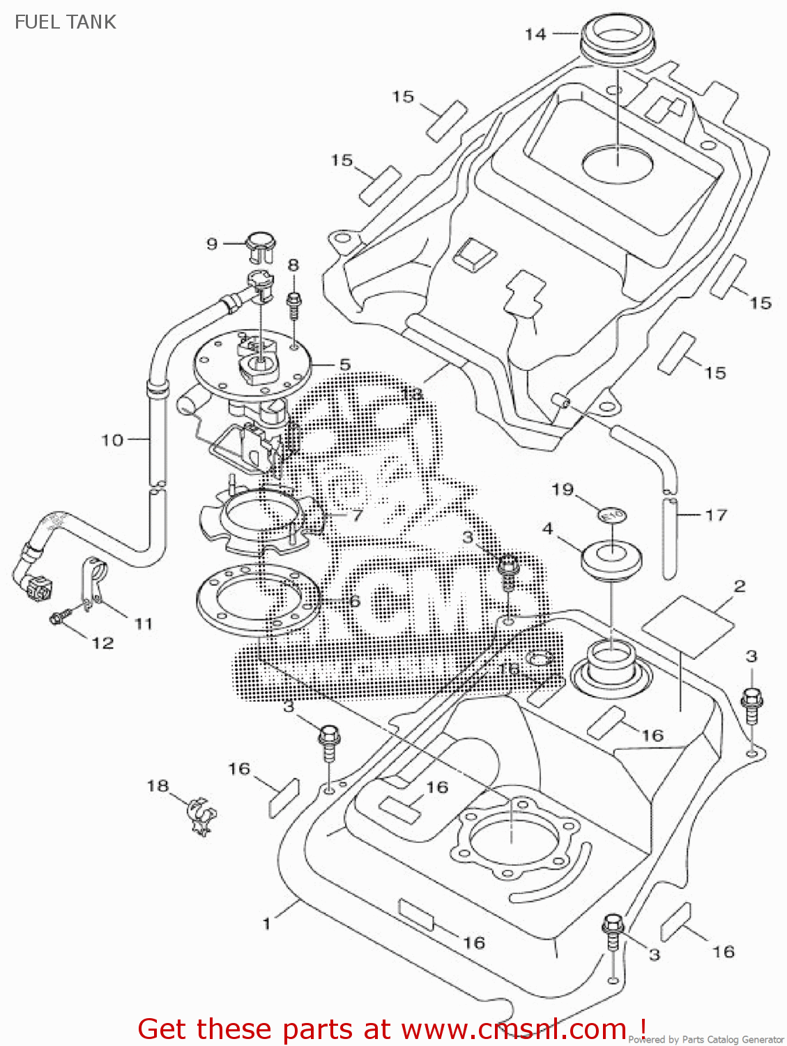 Yamaha FUEL TANK COMP. 52SF41100033 Yamaha FUEL TANK COMP. 52SF41100033