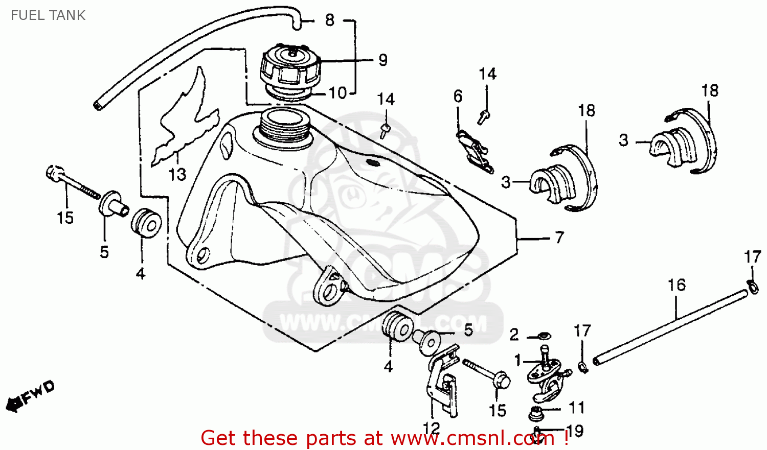 87123GC4700 Mark Fuel Tank Honda buy the 87123GC4700 at CMSNL