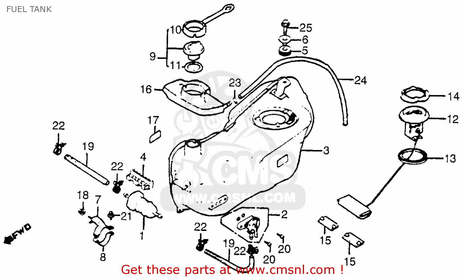 FUEL UNIT for GL1100 GOLDWING ASPENCADE 1983 (D) USA order at CMSNL
