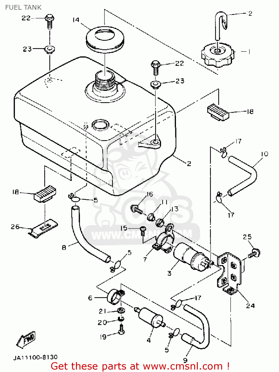 FUEL PUMP COMP. for YT3600M FRONT ENGINE LAWN TRACTOR 1988 order at CMSNL