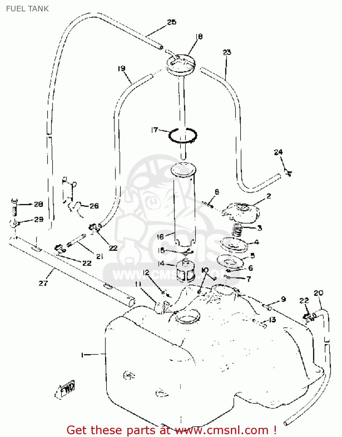 8A52411100: Tank, Fuel Yamaha - buy the 8A5-24111-00-00 at CMSNL