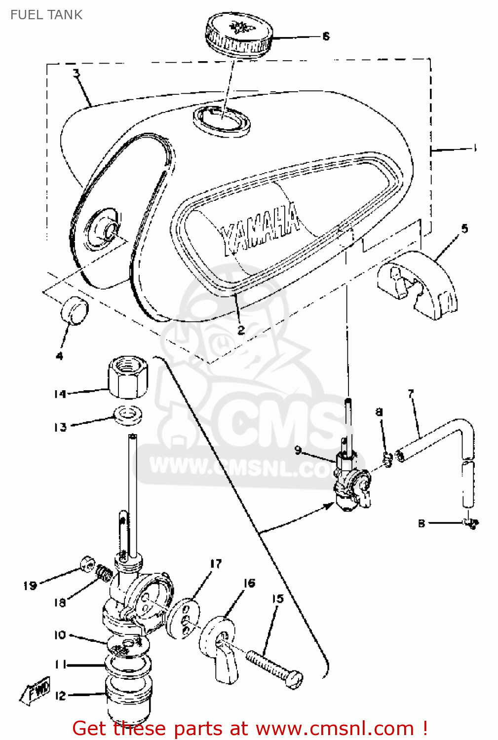 36724110Y0X4: Fuel Tank Comp. Yamaha - buy the 367-24110-Y0-X4 at CMSNL