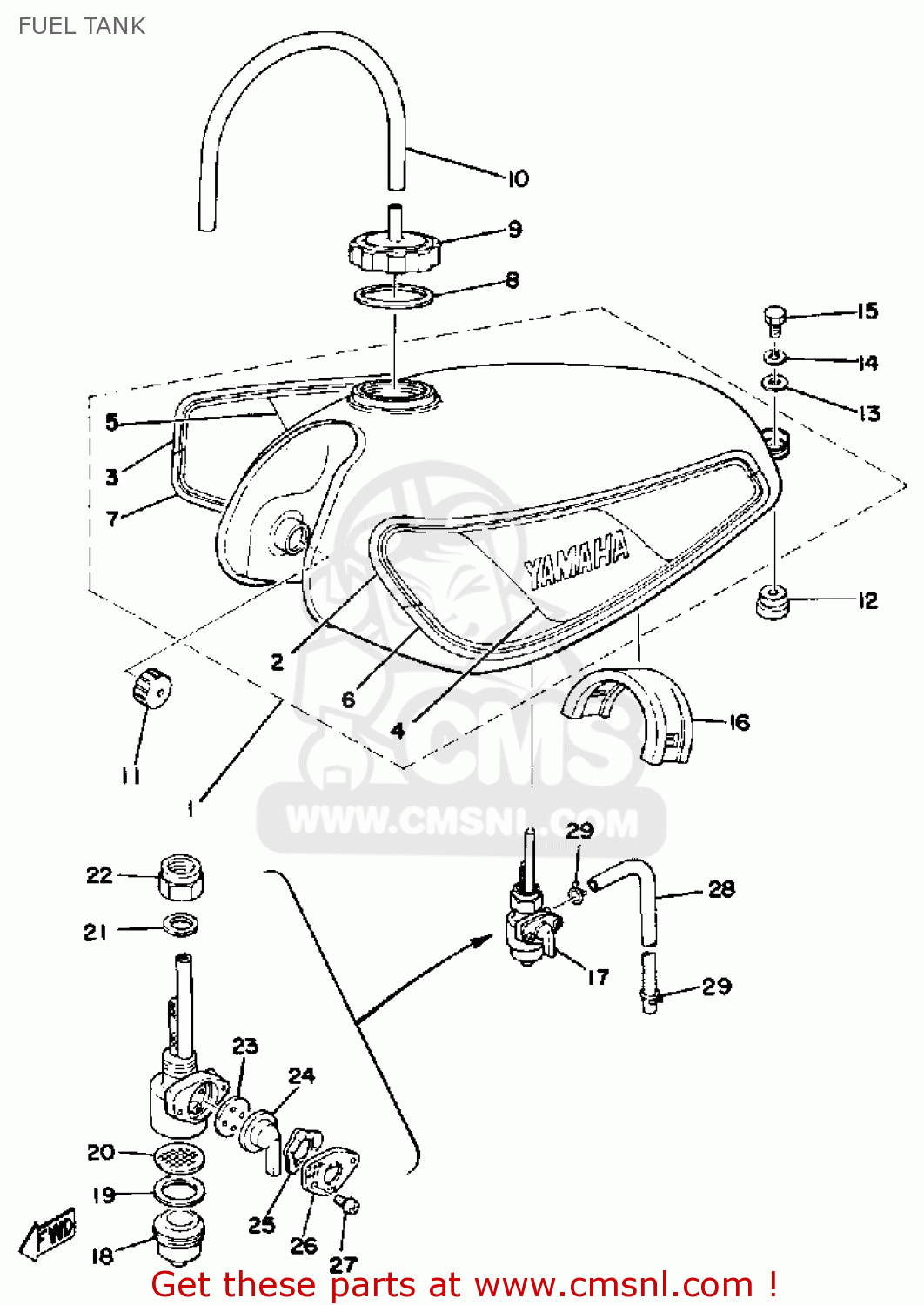 yamaha dt 125 fuel tank