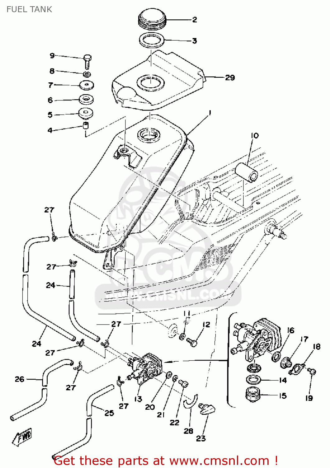 1M3241100033 Fuel Tank C0mp. Yamaha buy the 1M3241100033 at CMSNL