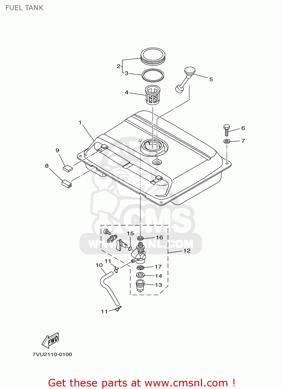 Yamaha EF1000 Parts Diagram For FUEL TANK, 51 OFF