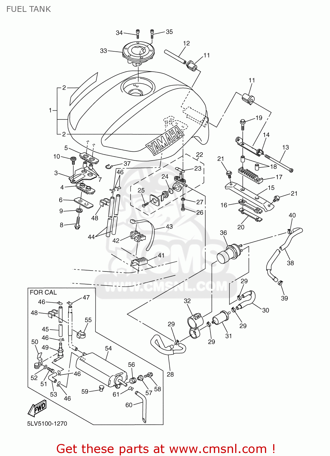 5LVY24101006 Fuel Tank Comp. Yamaha buy the 5LVY24101006 at CMSNL