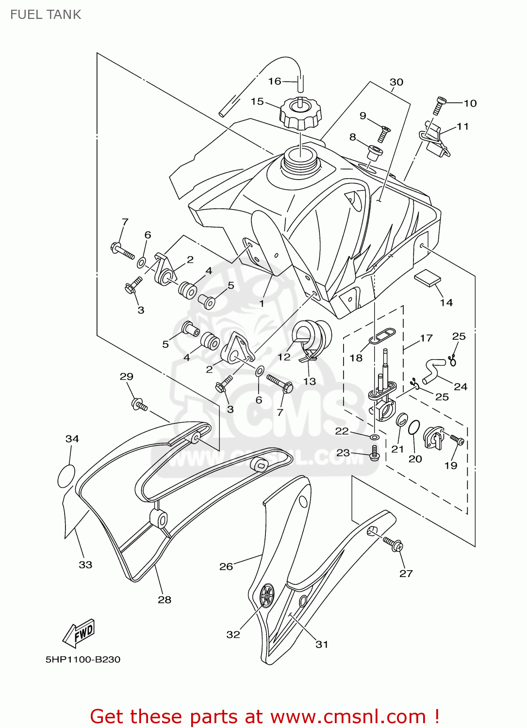 5HP2175C00: Tuning Fork Mark Yamaha - buy the 5HP-2175C-00 at CMSNL