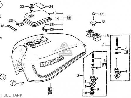 Lid Fuel Tank R25 For Cb125s 1980 A Usa Order At Cmsnl