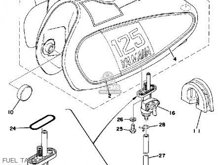 FUEL TANK COMP CHAPPY RED for DT125 