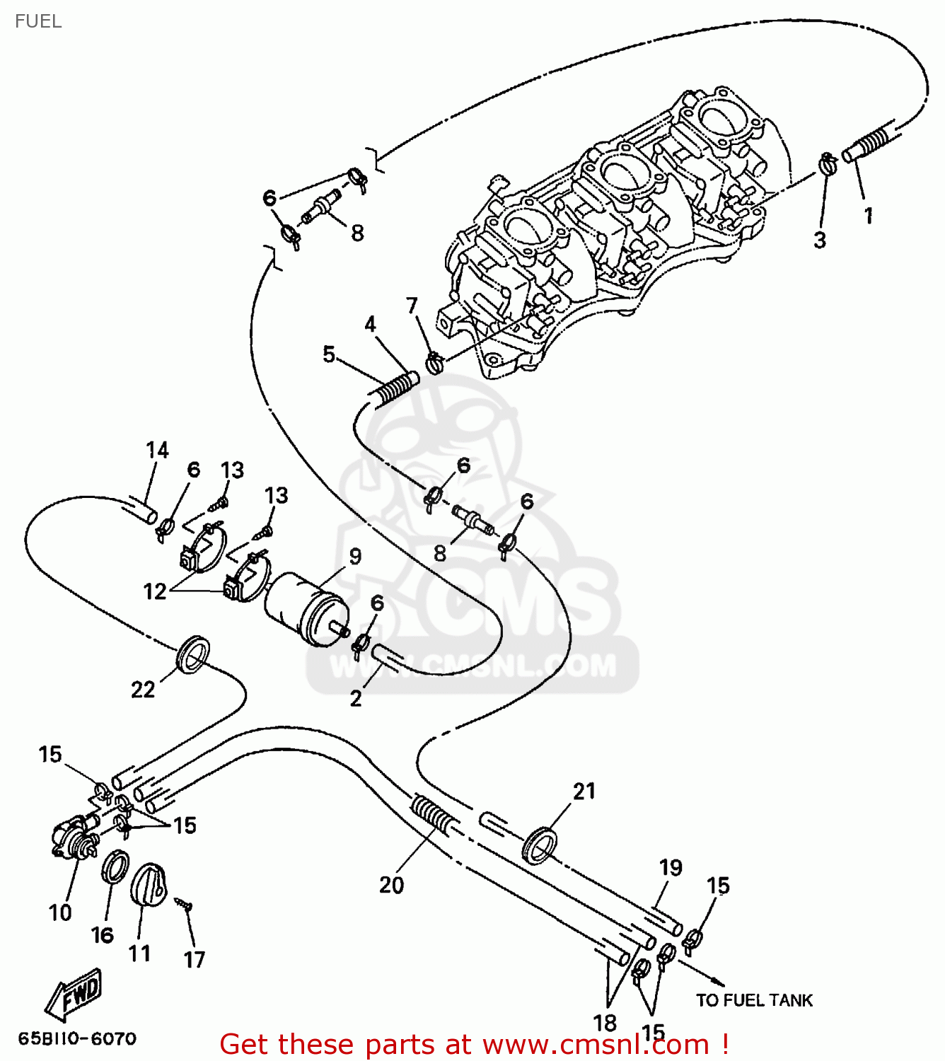 F0UU771G20 Hose, Fuel Yamaha buy the F0UU771G20 at CMSNL