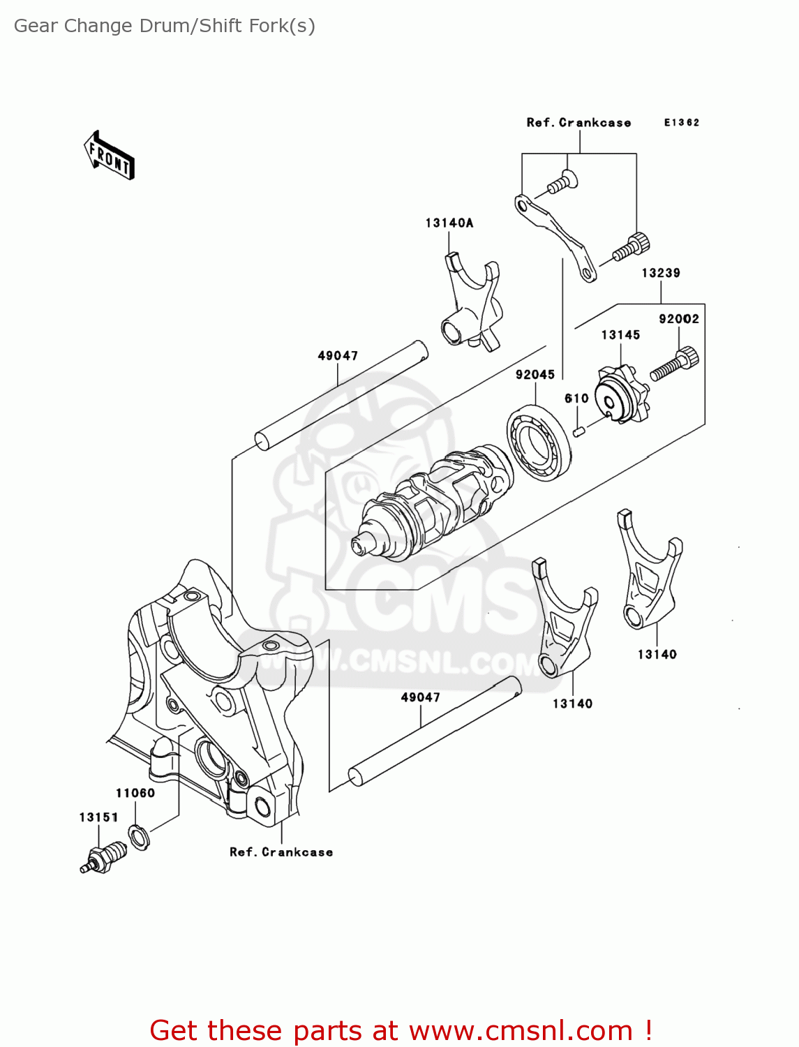 131450032: Cam-change Drum Kawasaki - buy the 13145-0032 at CMSNL