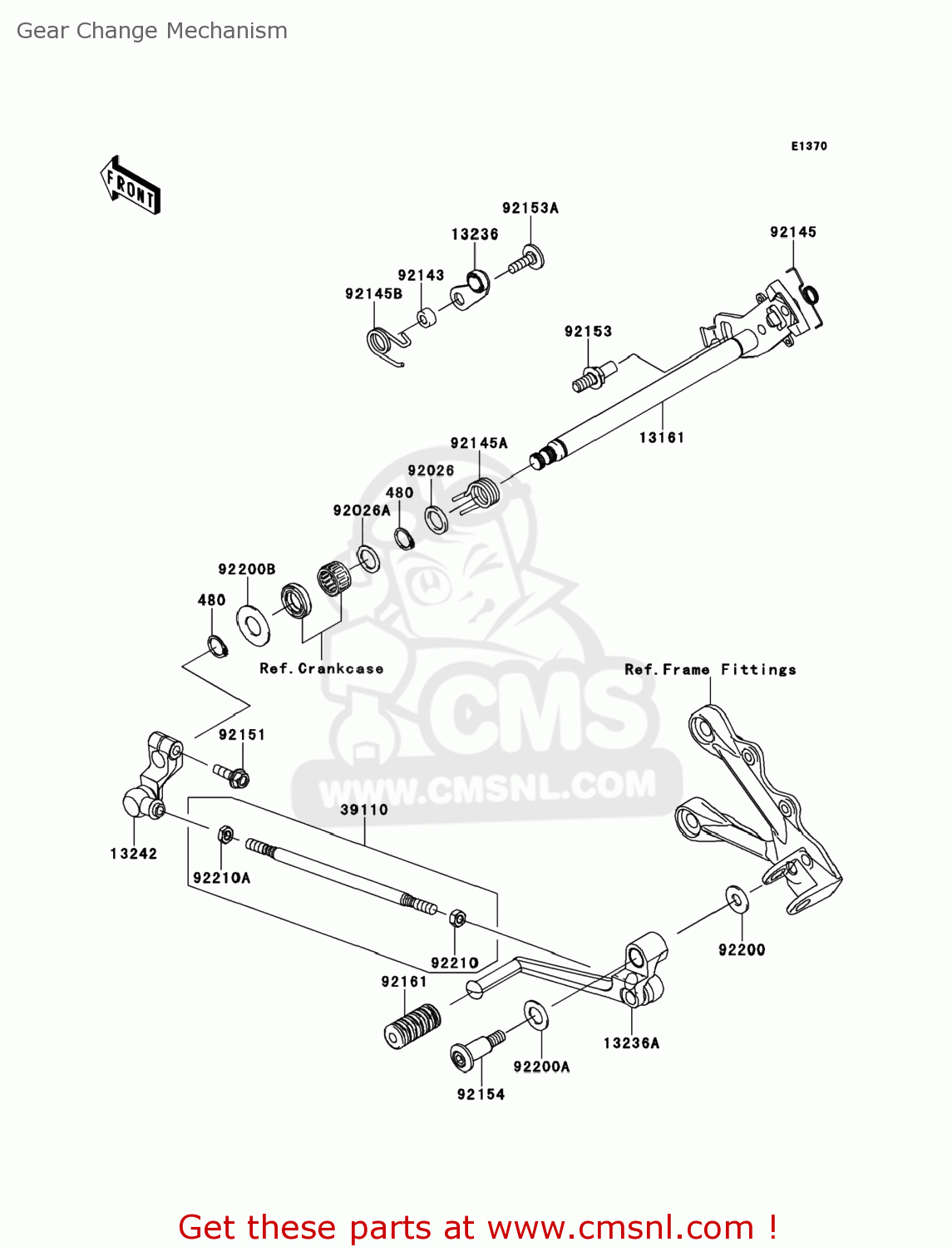 132360723: Lever-comp,change Ped Kawasaki - buy the 13236-0723 at