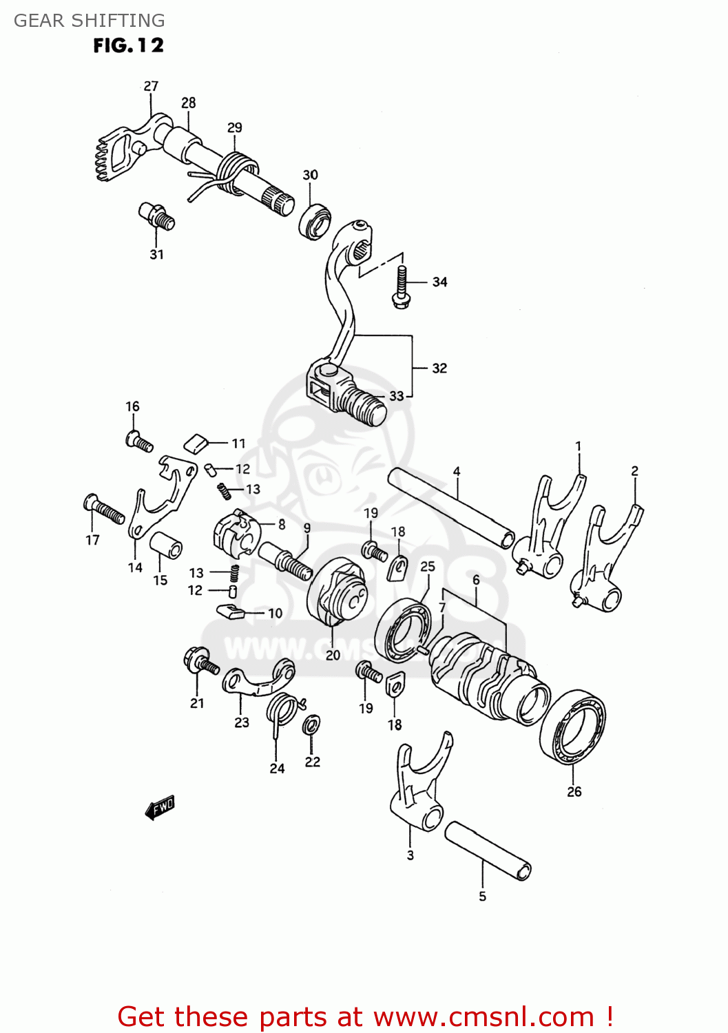 Suzuki FORK,GEAR SHIFT NO.2 2522128C01 Suzuki FORK,GEAR SHIFT NO.2 2522128C01
