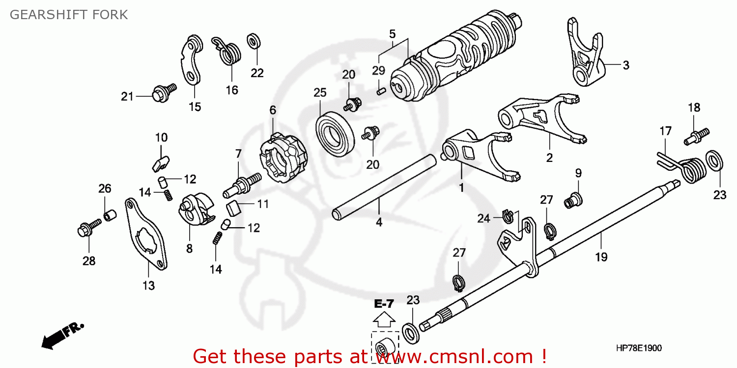 24651HP7A00: Spg,shift Return Honda - buy the 24651-HP7-A00 at CMSNL