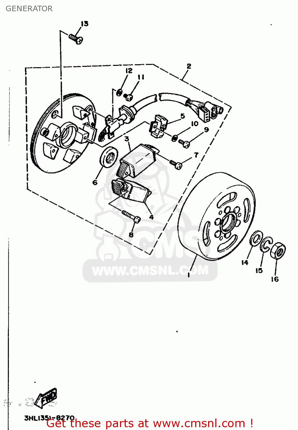 ROTOR ASSY for DT50R 1991 4CT2 ALL COUNTRIES 214CT-351F1 - order at CMSNL
