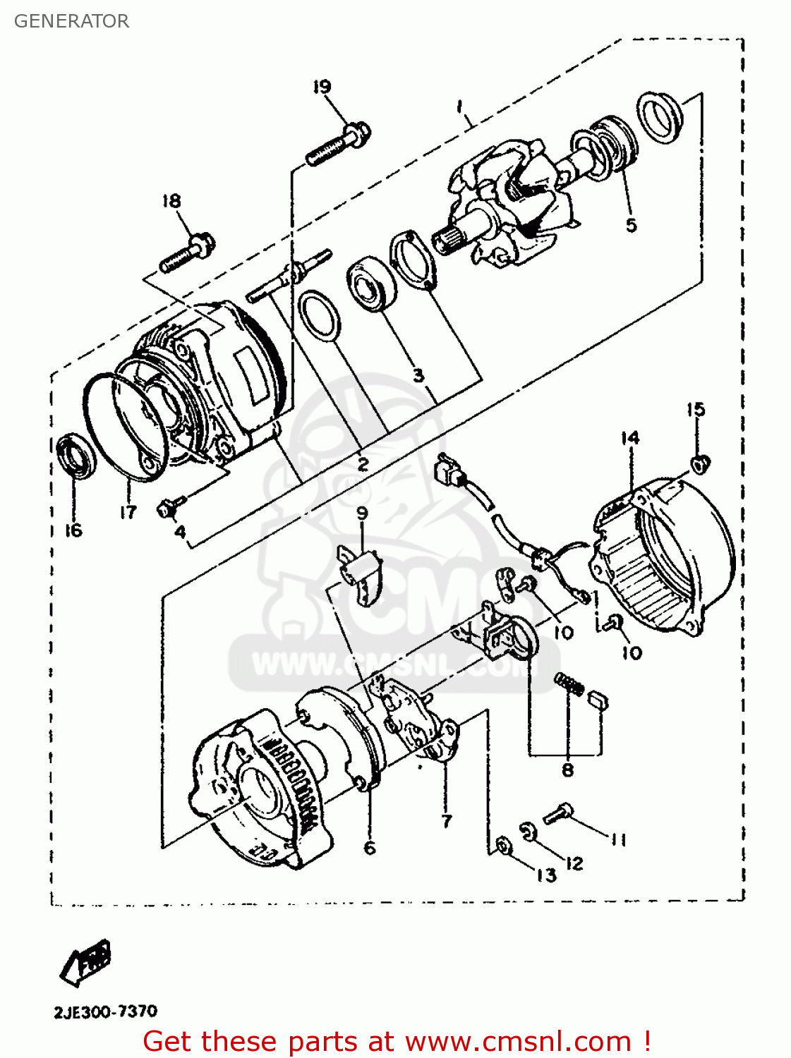 Yamaha A.C. GENERATOR ASSY 2KT8160050 Yamaha A.C. GENERATOR ASSY 2KT8160050