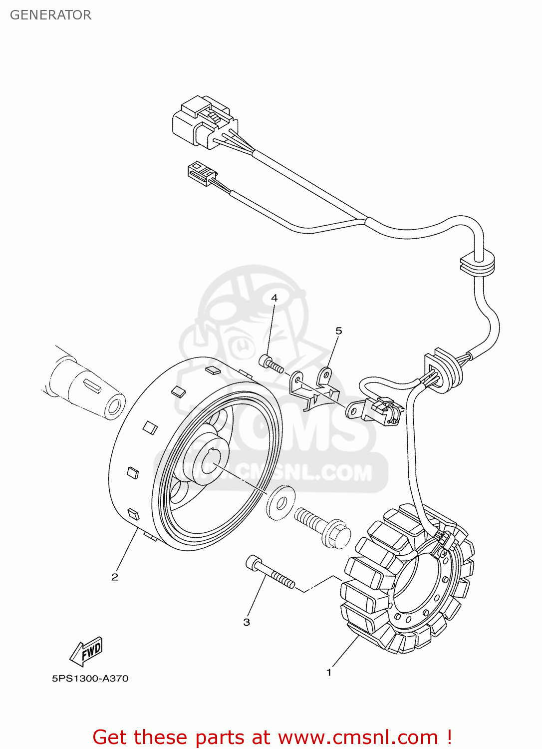 ROTOR ASSY for TDM900P 2002 5PS2 AUSTRALIA 1A5PS-300E2 - order at CMSNL
