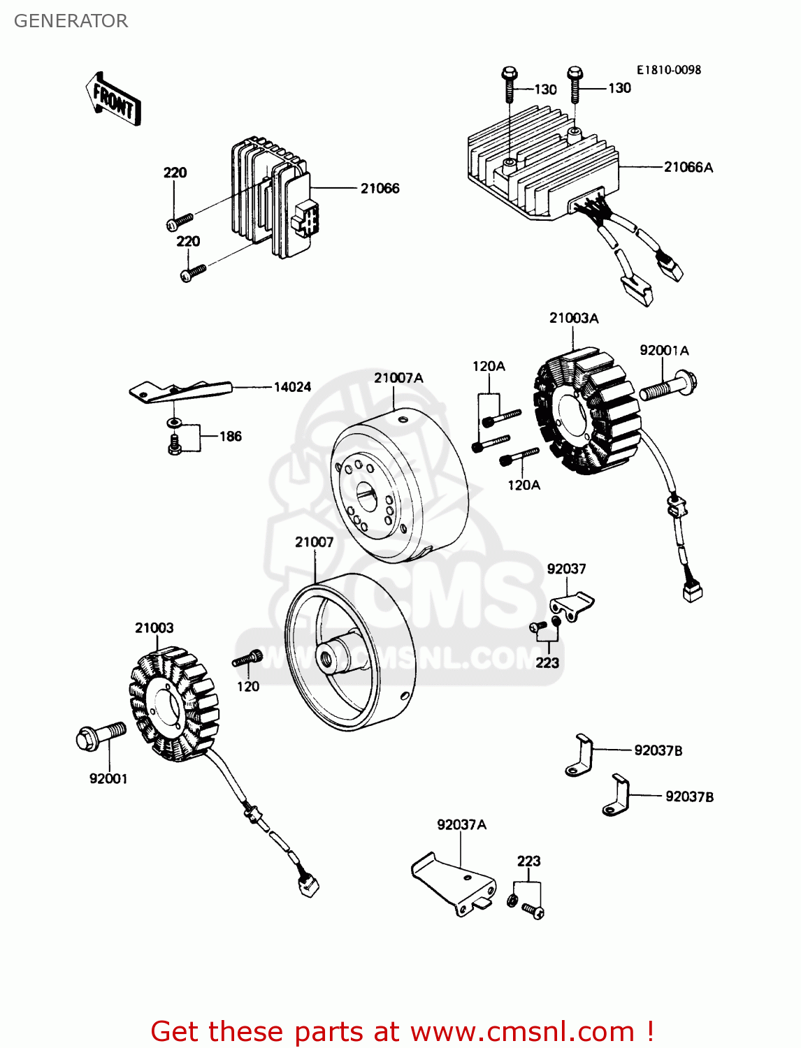 ROTOR,LH for KZ1300A4 1982 USA CANADA order at CMSNL