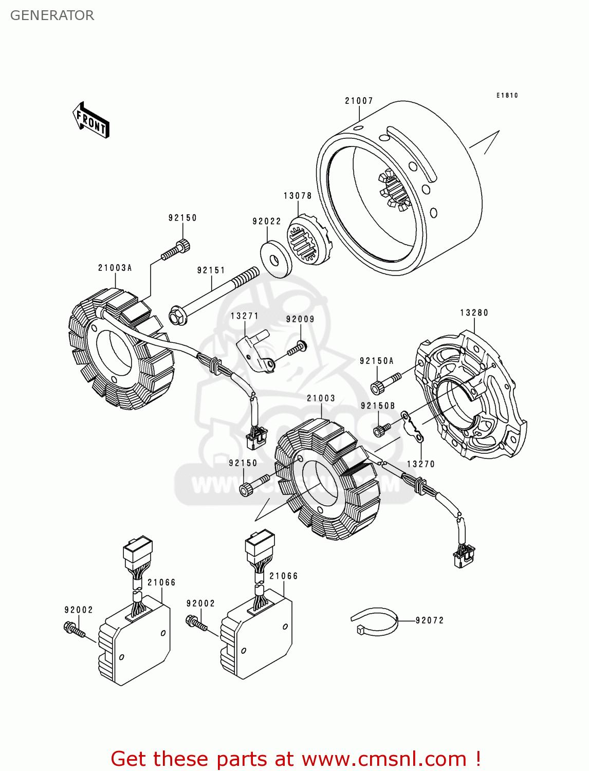 210031325 Stator,inner Kawasaki buy the 210031325 at CMSNL