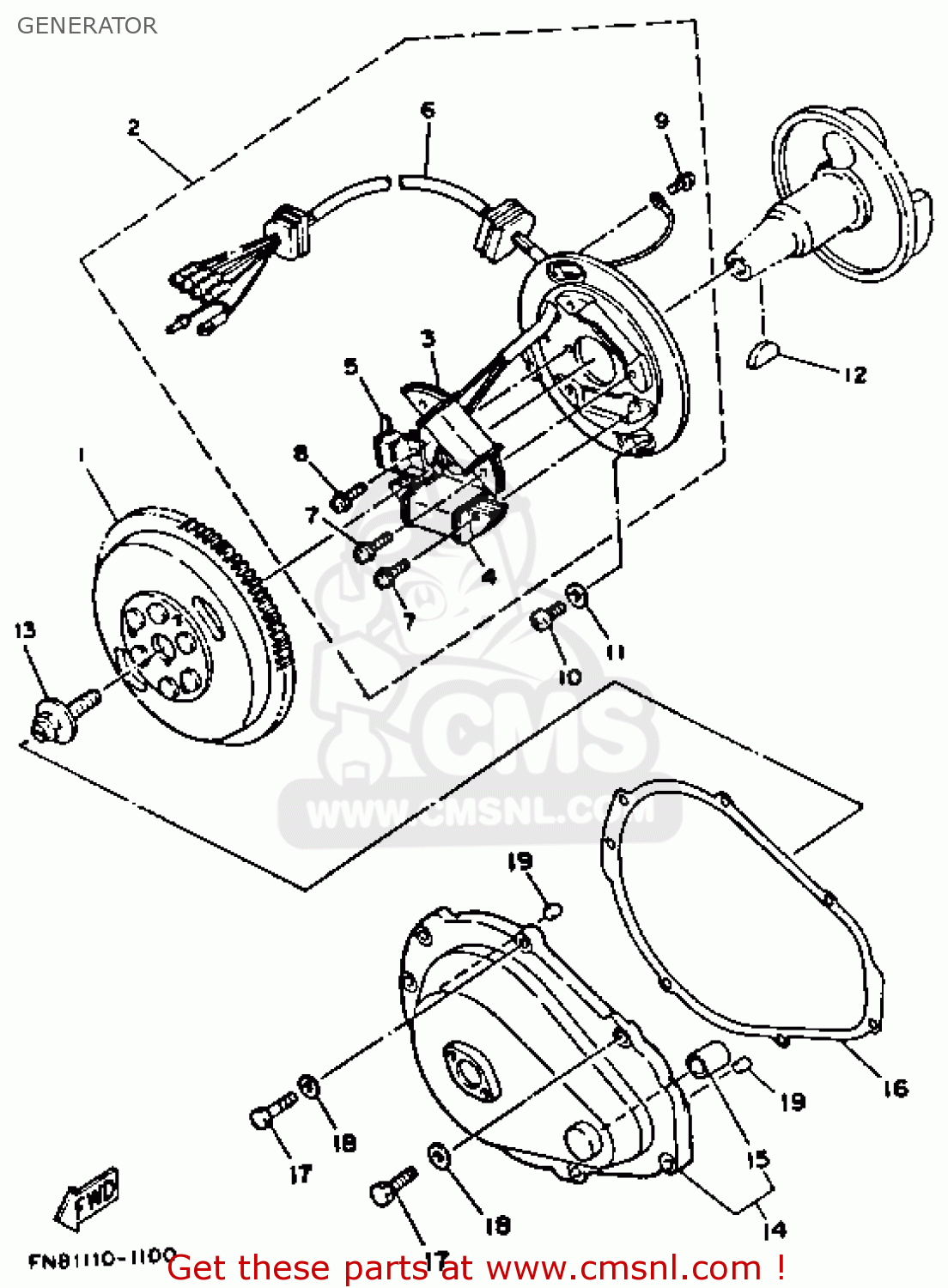 6R78551500: Lead Wire Assy Yamaha - buy the 6R7-85515-00 at CMSNL