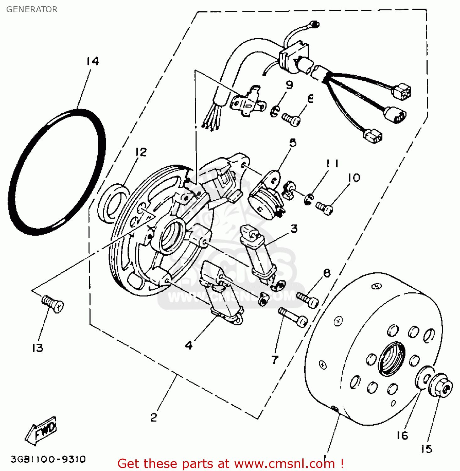 BASE ASSY for YFM80D 1992 - order at CMSNL