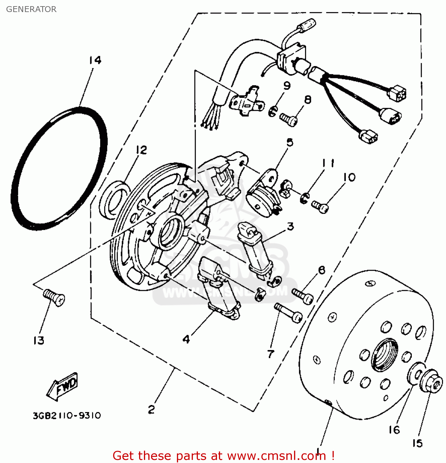 9870206016: Screw Flat Head Yamaha - buy the 98702-06016 at CMSNL